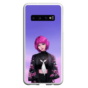 Чехол для Samsung Galaxy S10 с принтом ANIME GIRL в Екатеринбурге, Силикон | Область печати: задняя сторона чехла, без боковых панелей | anime | girl | loli | аниме | аниме девушка | анимэ | арт | градиент | девочка | девушка | дизайн | женщина | краски | красотка | лоли | милашка | милая | мода | облака | розовые волосы | розовый | стерва | стиль