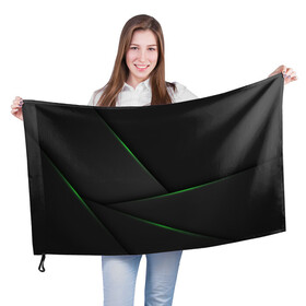 Флаг 3D с принтом КАРМАН в Екатеринбурге, 100% полиэстер | плотность ткани — 95 г/м2, размер — 67 х 109 см. Принт наносится с одной стороны | абстракция | классика | полосы | стиль | черное