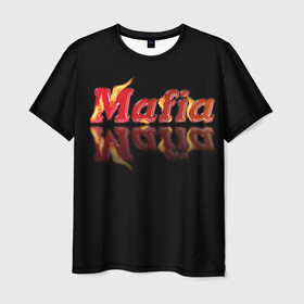 Мужская футболка 3D с принтом Мафия Mafia в Екатеринбурге, 100% полиэфир | прямой крой, круглый вырез горловины, длина до линии бедер | Тематика изображения на принте: mafia | веселье | гангстер | игры | компания | мафия | настольные игры | отдых | развлечение