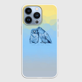 Чехол для iPhone 13 Pro с принтом Совиная нежность в Екатеринбурге,  |  | 2021 | color2021 | illuminating | pantone | ultimate grey | yellow | желтый | любовь | природа | путешествия | серый | совы