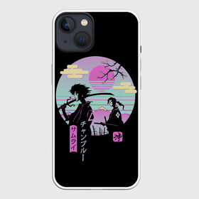 Чехол для iPhone 13 с принтом Samurai в Екатеринбурге,  |  | anime | japan | katana | manga | sakura | samurai | sempai | senpai | sun | аниме | закат | катана | манга | сакура | самураи | солнце | япония