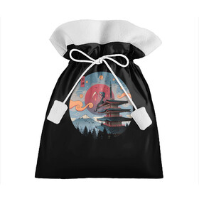 Подарочный 3D мешок с принтом Shinigami в Екатеринбурге, 100% полиэстер | Размер: 29*39 см | anime | dead | death | japan | katana | manga | sakura | samurai | sempai | senpai | shinigami | sun | аниме | закат | катана | манга | сакура | самураи | синигами | солнце | япония