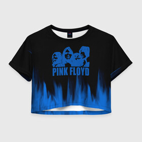 Женская футболка Crop-top 3D с принтом pink rloyd в Екатеринбурге, 100% полиэстер | круглая горловина, длина футболки до линии талии, рукава с отворотами | comfortably numb | david gilmour | floyd | money | music | nick mason | pink | pink floyd | pink floyd high hopes | pink floyd live | pink floyd official | roger waters | the | wish you were here | дэвид гилмор | пинк | пинк флойд | роджер уотерс | рок | 
