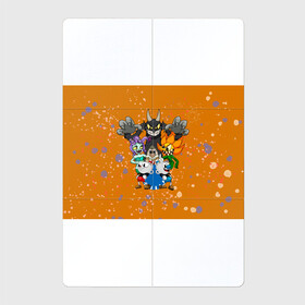 Магнитный плакат 2Х3 с принтом cuphead в Екатеринбурге, Полимерный материал с магнитным слоем | 6 деталей размером 9*9 см | злодеи | оранжевый | персонажи | чашки | черт