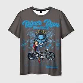 Мужская футболка 3D с принтом Bike Rally 2018 в Екатеринбурге, 100% полиэфир | прямой крой, круглый вырез горловины, длина до линии бедер | speed | байкеры | гонки | девушки | скорость