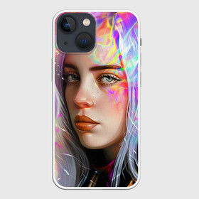 Чехол для iPhone 13 mini с принтом Billie Eilish в Екатеринбурге,  |  | billie eilish | знаменитость | краски | лицо | певица | рисунок