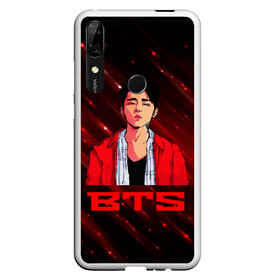 Чехол для Honor P Smart Z с принтом BTS Red and black в Екатеринбурге, Силикон | Область печати: задняя сторона чехла, без боковых панелей | Тематика изображения на принте: bts | k pop | kpop | rm | аниме | бтс | ви | джей хоуп | джонгук | кпоп | сюга | чимин | чин | япония