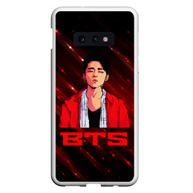 Чехол для Samsung S10E с принтом BTS Red and black в Екатеринбурге, Силикон | Область печати: задняя сторона чехла, без боковых панелей | bts | k pop | kpop | rm | аниме | бтс | ви | джей хоуп | джонгук | кпоп | сюга | чимин | чин | япония