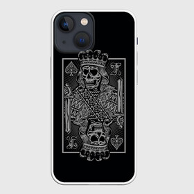 Чехол для iPhone 13 mini с принтом Козырной король   скелет в Екатеринбурге,  |  | карты | козырной король | король | корона | покер | скелет