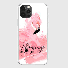 Чехол для iPhone 12 Pro с принтом flamingo в Екатеринбурге, силикон | область печати: задняя сторона чехла, без боковых панелей | flamingo | птицы | розовый | фламинго