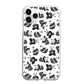 Чехол для iPhone 11 Pro матовый с принтом Акварельные панды паттерн в Екатеринбурге, Силикон |  | art | black white | cute | funny panda | panda | pandas | pattern | watercolor | акварель | акварельный рисунок | арт | детский рисунок | маленькие панды | медведи | медвежата | милые панды | мишки | панда | пандочка | пандочки | узор