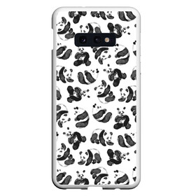 Чехол для Samsung S10E с принтом Акварельные панды паттерн в Екатеринбурге, Силикон | Область печати: задняя сторона чехла, без боковых панелей | art | black white | cute | funny panda | panda | pandas | pattern | watercolor | акварель | акварельный рисунок | арт | детский рисунок | маленькие панды | медведи | медвежата | милые панды | мишки | панда | пандочка | пандочки | узор