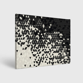 Холст прямоугольный с принтом Абстракция в Екатеринбурге, 100% ПВХ |  | абстракция | арт | белый | вектор | векторный рисунок | рисунок | треугольник | треугольники | чёрно белый | чёрный