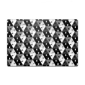 Пазл магнитный 126 элементов с принтом Абстрактные кубики в Екатеринбурге, полимерный материал с магнитным слоем | 126 деталей, размер изделия —  180*270 мм | абстракция | арт | белый | вектор | векторный рисунок | игровой кубик | игровые кубики | кубик | кубики | рисунок | треугольник | треугольники | чёрно белый | чёрный