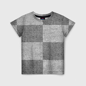 Детская футболка 3D с принтом Denim Patchwork в Екатеринбурге, 100% гипоаллергенный полиэфир | прямой крой, круглый вырез горловины, длина до линии бедер, чуть спущенное плечо, ткань немного тянется | cloth | denim | gray | jeans | patchwork