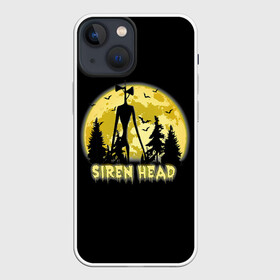 Чехол для iPhone 13 mini с принтом Siren Head | Yellow Moon в Екатеринбурге,  |  | 6789 | cartoon | cat | forest | foundation | head | monster | moon | mountains | scp | siren | sirenhead | голова | горы | кот | лес | луна | монстр | объект | объекты | сирена | сиреноголовый | фонд | чудище | чудовище