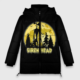 Женская зимняя куртка Oversize с принтом Siren Head Yellow Moon в Екатеринбурге, верх — 100% полиэстер; подкладка — 100% полиэстер; утеплитель — 100% полиэстер | длина ниже бедра, силуэт Оверсайз. Есть воротник-стойка, отстегивающийся капюшон и ветрозащитная планка. 

Боковые карманы с листочкой на кнопках и внутренний карман на молнии | 6789 | cartoon | cat | forest | foundation | head | monster | moon | mountains | scp | siren | sirenhead | голова | горы | кот | лес | луна | монстр | объект | объекты | сирена | сиреноголовый | фонд | чудище | чудовище