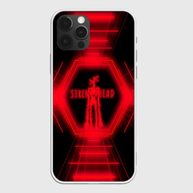 Чехол для iPhone 12 Pro Max с принтом Siren Head Glow в Екатеринбурге, Силикон |  | Тематика изображения на принте: siren head | линии | монстр | неон | свечение | сиреноголовый