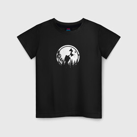 Детская футболка хлопок с принтом Siren Head in the forest в Екатеринбурге, 100% хлопок | круглый вырез горловины, полуприлегающий силуэт, длина до линии бедер | scp | siren head | лес | монстр | персонаж | сиреноголовый