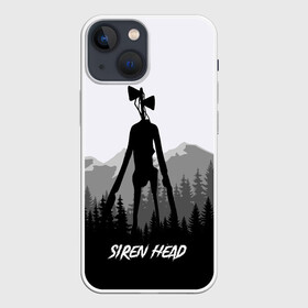 Чехол для iPhone 13 mini с принтом SIREN HEAD | DARK FOREST в Екатеринбурге,  |  | 6789 | cartoon | cat | dark | forest | foundation | head | monster | mountains | scp | siren | sirenhead | голова | горы | кот | лес | монстр | объект | объекты | сирена | сиреноголовый | фонд | чудище | чудовище