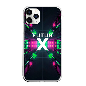 Чехол для iPhone 11 Pro матовый с принтом FuturX в Екатеринбурге, Силикон |  | будущее | киберпанк | крест | неон | технологии