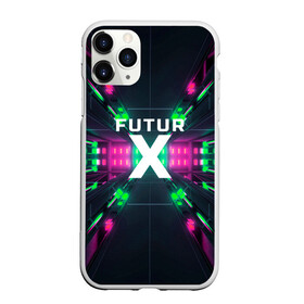 Чехол для iPhone 11 Pro Max матовый с принтом FuturX в Екатеринбурге, Силикон |  | будущее | киберпанк | крест | неон | технологии