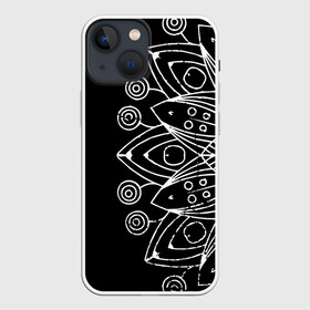 Чехол для iPhone 13 mini с принтом Mandala в Екатеринбурге,  |  | Тематика изображения на принте: орнамент | растение | тату | татуировка | узор | цветок