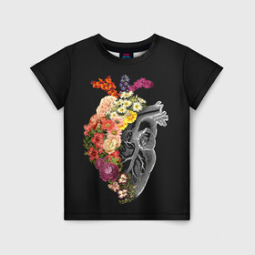 Детская футболка 3D с принтом Natural Heart Dual в Екатеринбурге, 100% гипоаллергенный полиэфир | прямой крой, круглый вырез горловины, длина до линии бедер, чуть спущенное плечо, ткань немного тянется | 8 | flower | flowers | garden | heart | natural | symbiote | день | женский | марта | международный | природа | растения | сердце | симбиот | цветы