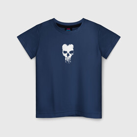 Детская футболка хлопок с принтом Weird Skull в Екатеринбурге, 100% хлопок | круглый вырез горловины, полуприлегающий силуэт, длина до линии бедер | bones | skull | зло | каратель | кости | монстр | скелет | череп