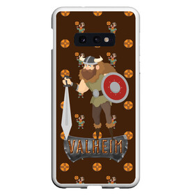 Чехол для Samsung S10E с принтом Valheim Viking в Екатеринбурге, Силикон | Область печати: задняя сторона чехла, без боковых панелей | fantasy | mmo | valheim | valve | валхейм | вальхейм | викинги | выживалка | игра | королевская битва | ммо | ролевая игра | фэнтази