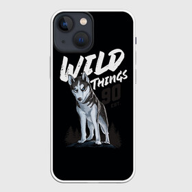 Чехол для iPhone 13 mini с принтом Wild Things в Екатеринбурге,  |  | wolf | волк | лес | пес | север | собака | хаски