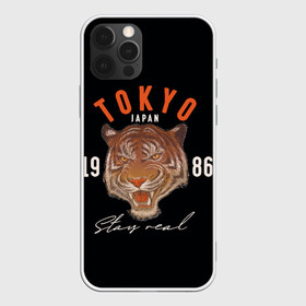 Чехол для iPhone 12 Pro с принтом Tokyo Tiger Japan в Екатеринбурге, силикон | область печати: задняя сторона чехла, без боковых панелей | japan | tokyo | большая кошка | полосатый | тигр | тигрица | токио | хищник