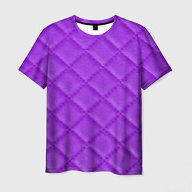 Мужская футболка 3D с принтом ХАЙП в Екатеринбурге, 100% полиэфир | прямой крой, круглый вырез горловины, длина до линии бедер | абстракция | молодежное | мягкий | сиреневый | текстура | фиолетовый | хайп