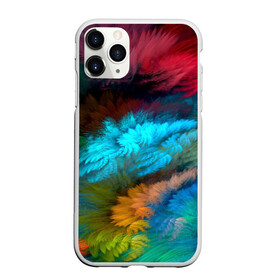 Чехол для iPhone 11 Pro Max матовый с принтом Цветной дестрой в Екатеринбурге, Силикон |  | абстракция | молодежное | пестрое | тренд | хайп | цветное