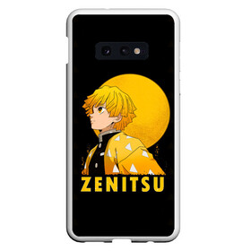 Чехол для Samsung S10E с принтом ZENITSU Kimetsu no Yaiba в Екатеринбурге, Силикон | Область печати: задняя сторона чехла, без боковых панелей | demon slayer | kamado | kimetsu no yaiba | nezuko | tanjiro | аниме | гию томиока | зеницу агацума | иноске хашибира | камадо | клинок | корзинная девочка | манга | музан кибуцуджи | незуко | рассекающий демонов | танджиро