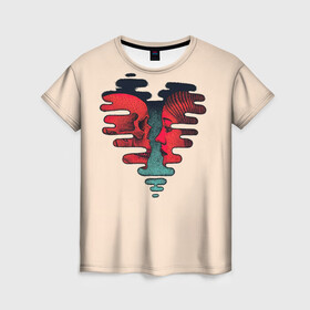Женская футболка 3D с принтом ВМЕСТЕ НАВСЕГДА в Екатеринбурге, 100% полиэфир ( синтетическое хлопкоподобное полотно) | прямой крой, круглый вырез горловины, длина до линии бедер | вдохновение | вечнаялюбовь | кости | любовь | мертвец | мечта | романтика