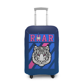 Чехол для чемодана 3D с принтом Roar Tiger в Екатеринбурге, 86% полиэфир, 14% спандекс | двустороннее нанесение принта, прорези для ручек и колес | roar | большая кошка | полосатый | тигр | тигрица | хищник