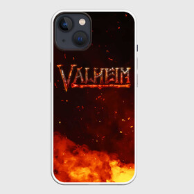 Чехол для iPhone 13 с принтом Valheim огненный лого в Екатеринбурге,  |  | Тематика изображения на принте: fantasy | mmo | valheim | valve | валхейм | вальхейм | викинги | выживалка | игра | королевская битва | ммо | ролевая игра | фэнтази