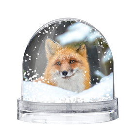 Снежный шар с принтом Лисичка на сугробе в Екатеринбурге, Пластик | Изображение внутри шара печатается на глянцевой фотобумаге с двух сторон | fox | foxy | животное | звери | лиса | лисенок | лисичка | милая | рыжая | фокс