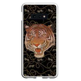 Чехол для Samsung S10E с принтом Морда тигра в Екатеринбурге, Силикон | Область печати: задняя сторона чехла, без боковых панелей | большая кошка | полосатый | тигр | тигрица | хищник