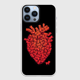 Чехол для iPhone 13 Pro Max с принтом Сердце Из Котиков в Екатеринбурге,  |  | cat | cats | heart | kittens | love | meow | moore | red | кот | котики | котята | кошка | красный | лав | любовь | мур | мяу | сердечко | сердце