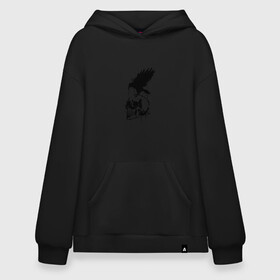 Худи SuperOversize хлопок с принтом Skull crow в Екатеринбурге, 70% хлопок, 30% полиэстер, мягкий начес внутри | карман-кенгуру, эластичная резинка на манжетах и по нижней кромке, двухслойный капюшон
 | animal | bird | bone | bones | creepy | crow | dead | death | halloween | horror | scary | skull | skulls | splash | the curse | голова | кости | ужасы | хоррор | череп