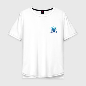 Мужская футболка хлопок Oversize с принтом Terran logo mini | Blue в Екатеринбурге, 100% хлопок | свободный крой, круглый ворот, “спинка” длиннее передней части | Тематика изображения на принте: marine | terran | земляне | маринос | морпехи | раса людей | терран