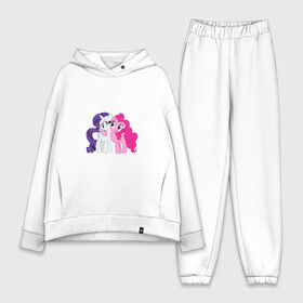 Женский костюм хлопок Oversize с принтом My Little Pony Pinkie Pie And в Екатеринбурге,  |  | Тематика изображения на принте: applejack | friendship | mylittlepony | rainbow dash | twilight sparkle | waifu | вайфу | дружба это магия | друзья | кони | моя маленькая пони | мультфильм | пони | радуга | ренбоу деш | эплджек