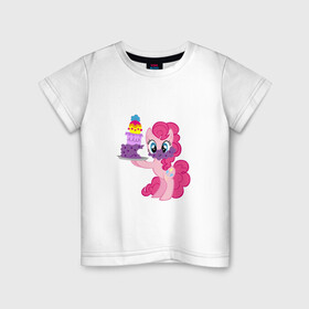 Детская футболка хлопок с принтом My Little Pony Pinkie Pie в Екатеринбурге, 100% хлопок | круглый вырез горловины, полуприлегающий силуэт, длина до линии бедер | Тематика изображения на принте: applejack | friendship | mylittlepony | rainbow dash | twilight sparkle | waifu | вайфу | дружба это магия | друзья | кони | моя маленькая пони | мультфильм | пони | радуга | ренбоу деш | эплджек