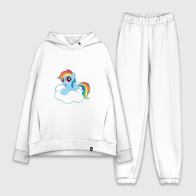 Женский костюм хлопок Oversize с принтом My Little Pony Rainbow Dash в Екатеринбурге,  |  | applejack | friendship | mylittlepony | rainbow dash | twilight sparkle | waifu | вайфу | дружба это магия | друзья | кони | моя маленькая пони | мультфильм | пони | радуга | ренбоу деш | эплджек