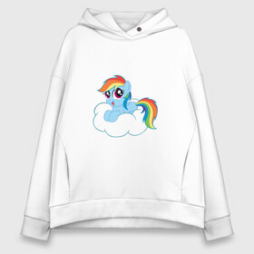 Женское худи Oversize хлопок с принтом My Little Pony Rainbow Dash в Екатеринбурге, френч-терри — 70% хлопок, 30% полиэстер. Мягкий теплый начес внутри —100% хлопок | боковые карманы, эластичные манжеты и нижняя кромка, капюшон на магнитной кнопке | applejack | friendship | mylittlepony | rainbow dash | twilight sparkle | waifu | вайфу | дружба это магия | друзья | кони | моя маленькая пони | мультфильм | пони | радуга | ренбоу деш | эплджек