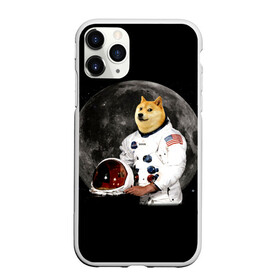 Чехол для iPhone 11 Pro матовый с принтом Доги Космонавт в Екатеринбурге, Силикон |  | Тематика изображения на принте: doge | earth | mars | meme | moon | nasa | space | star | usa | америка | гагарин | доги | животные | звезда | земля | корги | космонавт | космос | луна | марс | мем | наса | планета | прикол | собака | сша | флаг