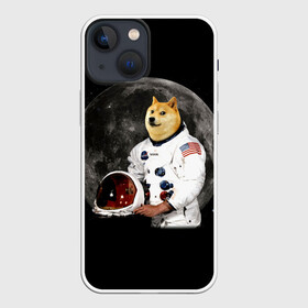 Чехол для iPhone 13 mini с принтом Доги Космонавт в Екатеринбурге,  |  | doge | earth | mars | meme | moon | nasa | space | star | usa | америка | гагарин | доги | животные | звезда | земля | корги | космонавт | космос | луна | марс | мем | наса | планета | прикол | собака | сша | флаг