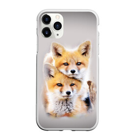 Чехол для iPhone 11 Pro матовый с принтом Лисята в Екатеринбурге, Силикон |  | Тематика изображения на принте: детеныши | животные | лиса | лисенок | лисичка | лисята | природа | рыжая